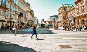 Strada del centro storico di Vienna